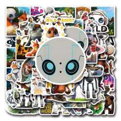 10/30/50PCS The Wild Robot Movie Stickers Funny Adventure Cartoon Sticker Kids Toys Luggage Laptop Phone Guitar Car Bike Decals (Online Order Only)