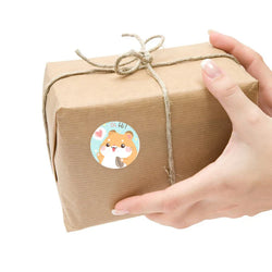 100-500pcs Cartoon Animal Label Thank You Stickers Sealing Label For Business Handmade Baking Cake Party Gift Decoration Sticker (ONLINE ORDER ONLY)