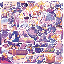 Cartoon Magic Potion Girl Stickers - 10/30/50pcs Aesthetic Decals for Laptop, Phone, Fridge, Kids Toys (ONLINE ORDER ONLY)