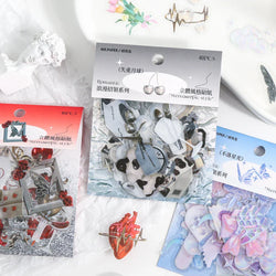 40pcs/lot Ins Retro Romantic 3D Decoration Stickers Diary DIY Scrapbooking Sticker Kawaii Korean Stationery Personalizd (ONLINE ORDER ONLY)
