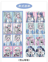 2pcs Ins Korean Style Anime Girl Scrapbooking Stickers Collage Diary Journal DIY Craft Aesthetics Decorative Stickers Stationery (ONLINE ORDER ONLY)