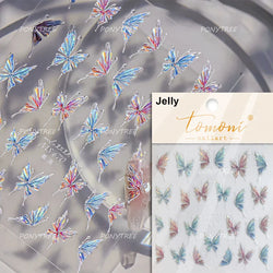 Cute Jelly Bowknot Butterfly Chic Animals Ribbon Tie Shine 3D Fantasy Nail Art Decorations Stickers DIY Dreamy Manicure Decals (Online Order Only)