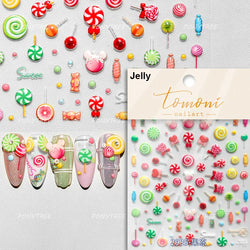 Soda Fruit Beverage Bottle Bear Watermelon Popsicle Dessert Ice Cream Cat Cherry Strawberry Bow Summer Nail Art Stickers Decals (ONLINE ORDER ONLY)