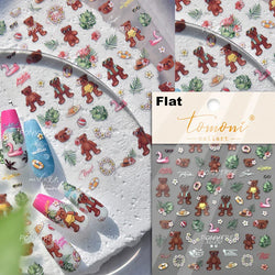 Summer Beach Bikini Watermelon Strawberry Ice Cream Soda Coconut Tree Fan Juice Crab Nail Art Decoration Stickers Manicure Decal (ONLINE ORDER ONLY)