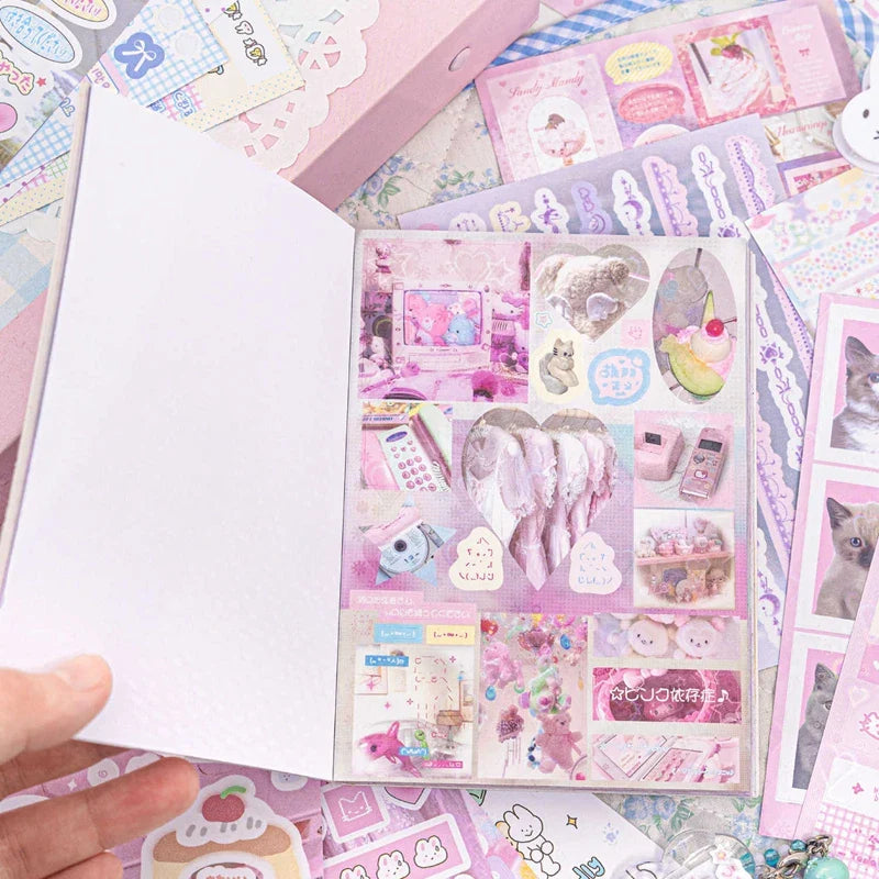 50Pcs Y2K Cute Cut Film Sticker Book for Phone Camera Luggage Journal  DIY Collage Sticker Kawaii Decoration Sticker Gift (ONLINE ORDER ONLY)