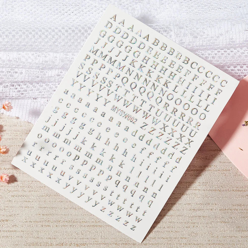 1Pc Laser Silver Gold Lines Stripe Nail Sticker Metal Strip Luxury Nails Slider Self Adhesive Slider Papers Transfer Stickers *& (Online Order Only)