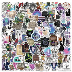 Boho Gothic Tarot Witch Crystal Stickers Pack (Online Order Only)