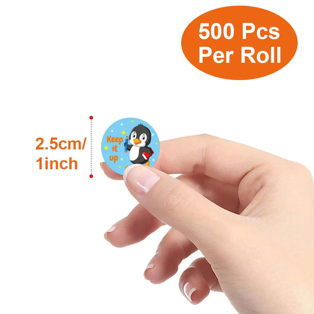100-500pcs New Reward Sticker Teacher Child Classic Cute Decor Sticker For School Class Kids Student 1 Inch Round Stickers (ONLINE ORDER ONLY)
