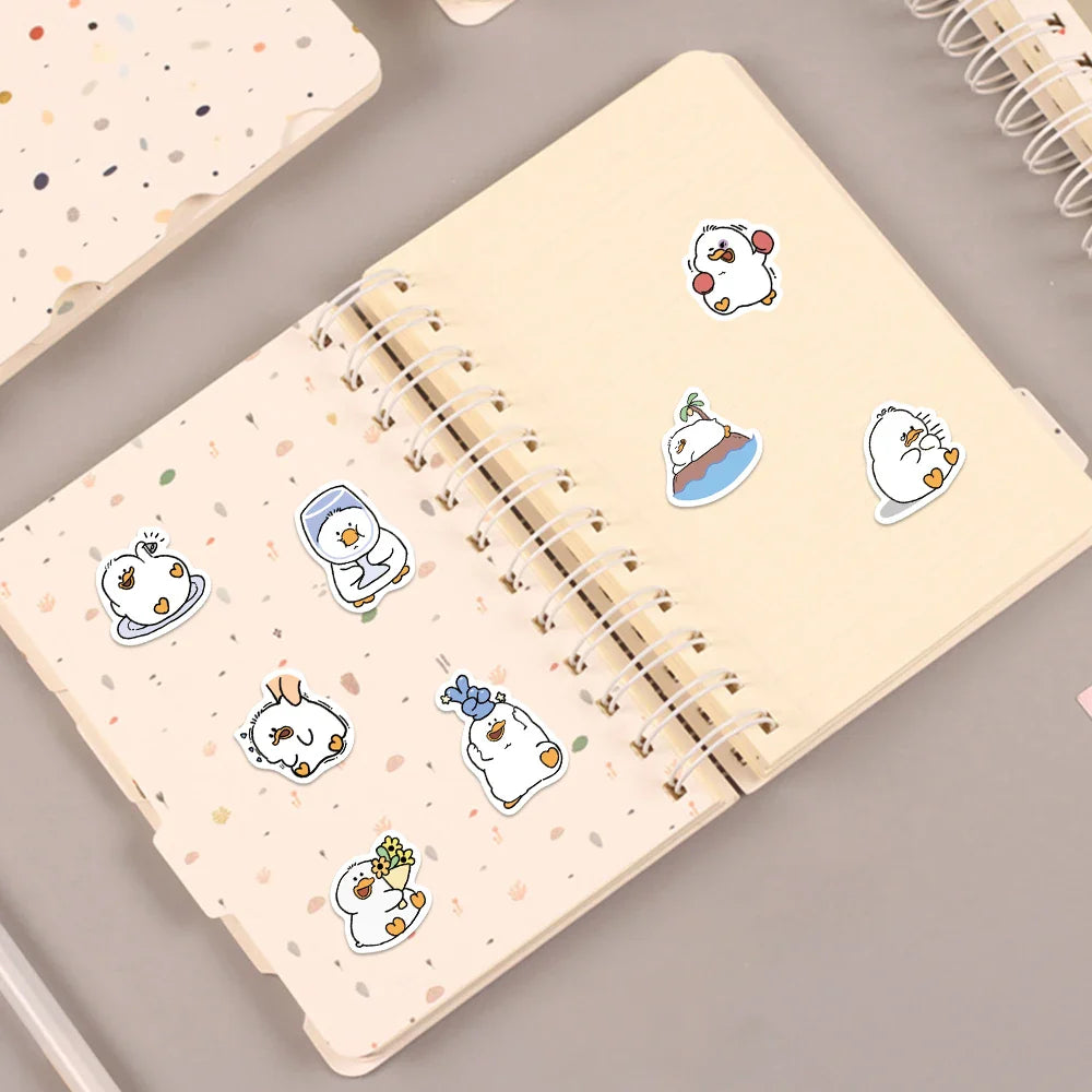 100PCS Cute Simple Duck Sticker For Aesthetic Children's Stationery School Supplies Decoration Scrapbooking for Kids (ONLINE ORDER ONLY)
