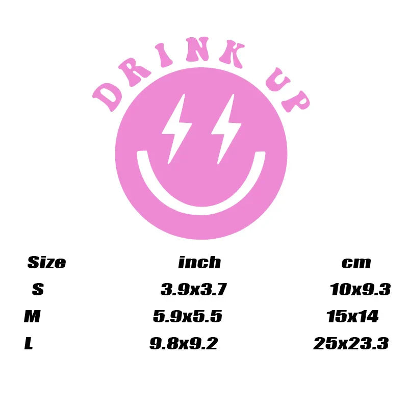 “DRINK UP” Smile face Stickers,High quality sticker for cars trucks motorcycles &laptops! (ONLINE ORDER ONLY)