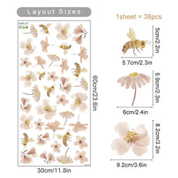 Watercolor Flower Leaf Wall Decals Nursery Vinyl Art Decor (Online Order Only)