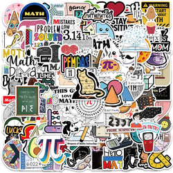 50/100pcs Cute Funny Cartoon Math Graffiti Stickers For Laptop Phone Guitar Luggage Skateboard Diary Waterproof Vinyl Decals (ONLINE ORDER ONLY)