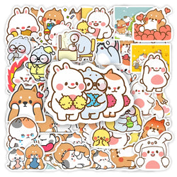 Tonton Friends Stickers Kawaii Couple Cute Cartoon Decal DIY Toy Gift Graffiti for Phone Luggage Laptop Scrapbook Waterproof (Online Order Only)