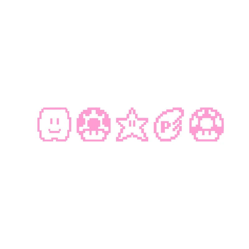 Diverting Cartoon Pixel Sticker for Car Window Anime Notebook Sticker Decoration External Accessories Waterproof PVC Vinyl Decal (ONLINE ORDER ONLY)