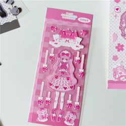 Korean Ins Cute Comics School Girl Boy Stickers Diary Scrapbooking DIY Album Decoration Sticker Personalized Kawaii Stationery (ONLINE ORDER ONLY)