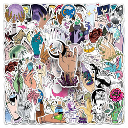 Witch Hands Horror Goth Stickers Pack - Aesthetic Graffiti Art for DIY Decoration (ONLINE ORDER ONLY)