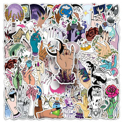Witch Hands Horror Goth Stickers Pack - Aesthetic Graffiti Art for DIY Decoration (ONLINE ORDER ONLY)
