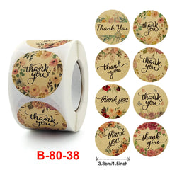 500 Pcs 1.5inch/3.8cm Round Laser English Thank You Gift Seal Sealing Stickers with Waterproof Wedding Holiday Label (ONLINE ORDER ONLY)