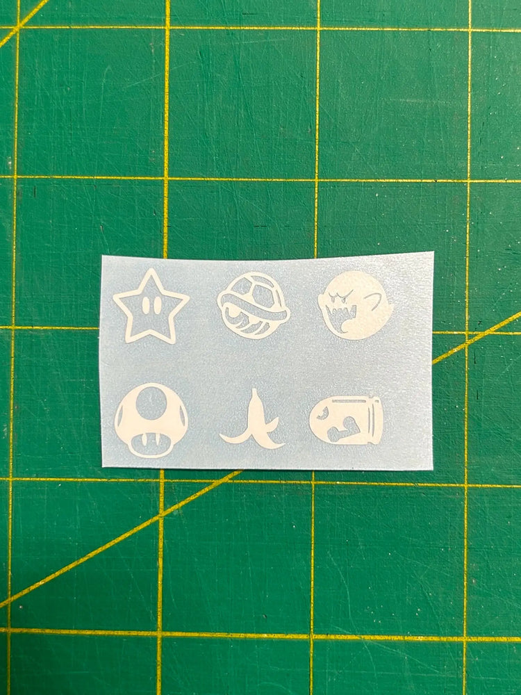 Set Of 6 Blank Button Car Sticker And Truck Vehicle White Blank Buttons The Car Interior  Decoration Die Cutting  Vinyl Decals (ONLINE ORDER ONLY)