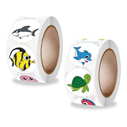 100-500PCS New Kids Stickers Korean Stationery Rolling Cartoon Animal Stickers Roll Small Packaging Stickers Photocard Decor (ONLINE ORDER ONLY)