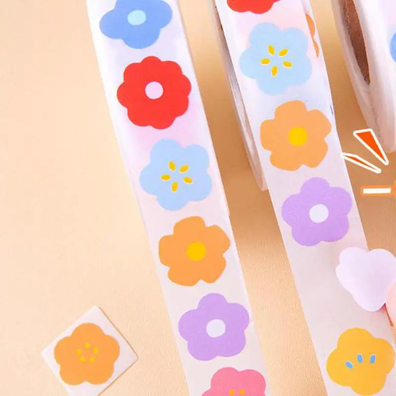 1000pcs/roll Colorful Flower Reward Sticker 15mm Cartoon Teacher Reward Stickers Scrapbooking for Kids Classroom Homework Tests (ONLINE ORDER ONLY)