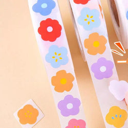 1000pcs/roll Colorful Flower Reward Sticker 15mm Cartoon Teacher Reward Stickers Scrapbooking for Kids Classroom Homework Tests (ONLINE ORDER ONLY)