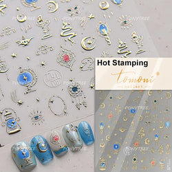 Mysterious Egyptian Cat Totem Eye Symbol Black Pharaoh Kitty Paw Sun Self Adhesive Nail Art Stickers Manicure Decals Wholesale (Online Order Only)