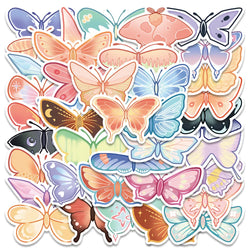 10/40Pcs Lovely Butterfly Label Stickers Set Decorative Stationery Craft Stickers Scrapbooking Diy Diary Album Stick Label (Online Order Only)