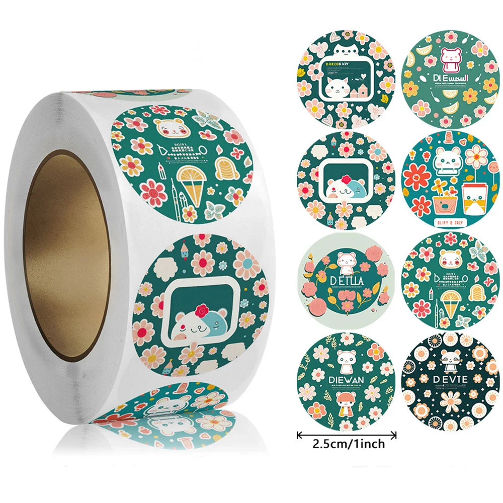 500pcs/roll Animals Stationery Labels Cute Reward Stickers For Kids Children Kindergarten School Students Games Toy (ONLINE ORDER ONLY)