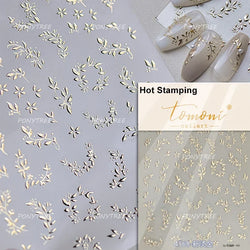 Hot Stamping Purple Line Love Heart Lace Bowknot Chain Branches Star Flower Leaf Butterfly Plant Flower Nail Art Stickers Decals (Online Order Only)