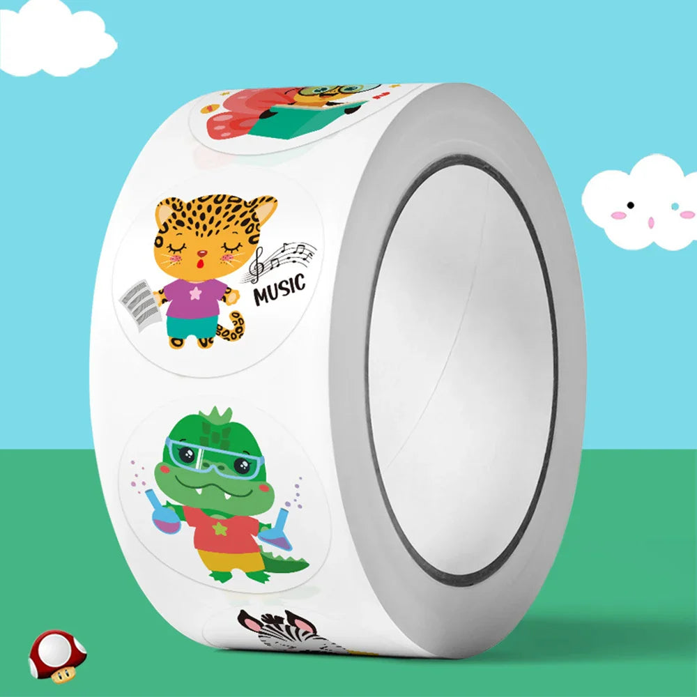 100-500pcs Cartoon Dinosaur Animal stickers for kid Teacher Reward Encourage Sticker Stationery for Boy DIY Sticker 1inch (ONLINE ORDER ONLY)