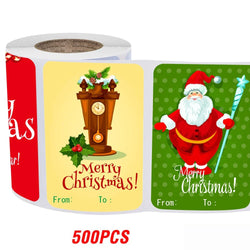 50-250Pcs Christmas Snowman Adhesive Labels Stickers Decoration Paper Scrapbooking Seal Thank You Sticker Stationery Supplies (ONLINE ORDER ONLY)