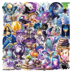 Gothic Witch Magic Cartoon Stickers PVC Waterproof Skateboard Notebook Decor (Online Order Only)