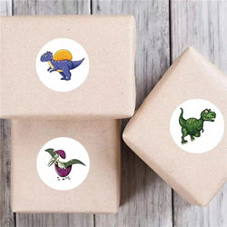 100-500pcs New Cartoon Dinosaurs Stickers 6 Designs for Classroom Teacher Stationery Sticker Label for Kids Reward Stickers (ONLINE ORDER ONLY)