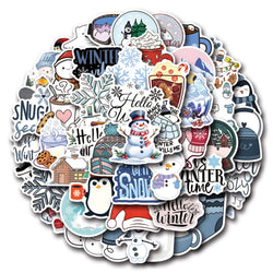 Cartoon Christmas Stickers Decals for Fridge Luggage Notebook Phone Suitcase Bike Kids Toys (ONLINE ORDER ONLY)