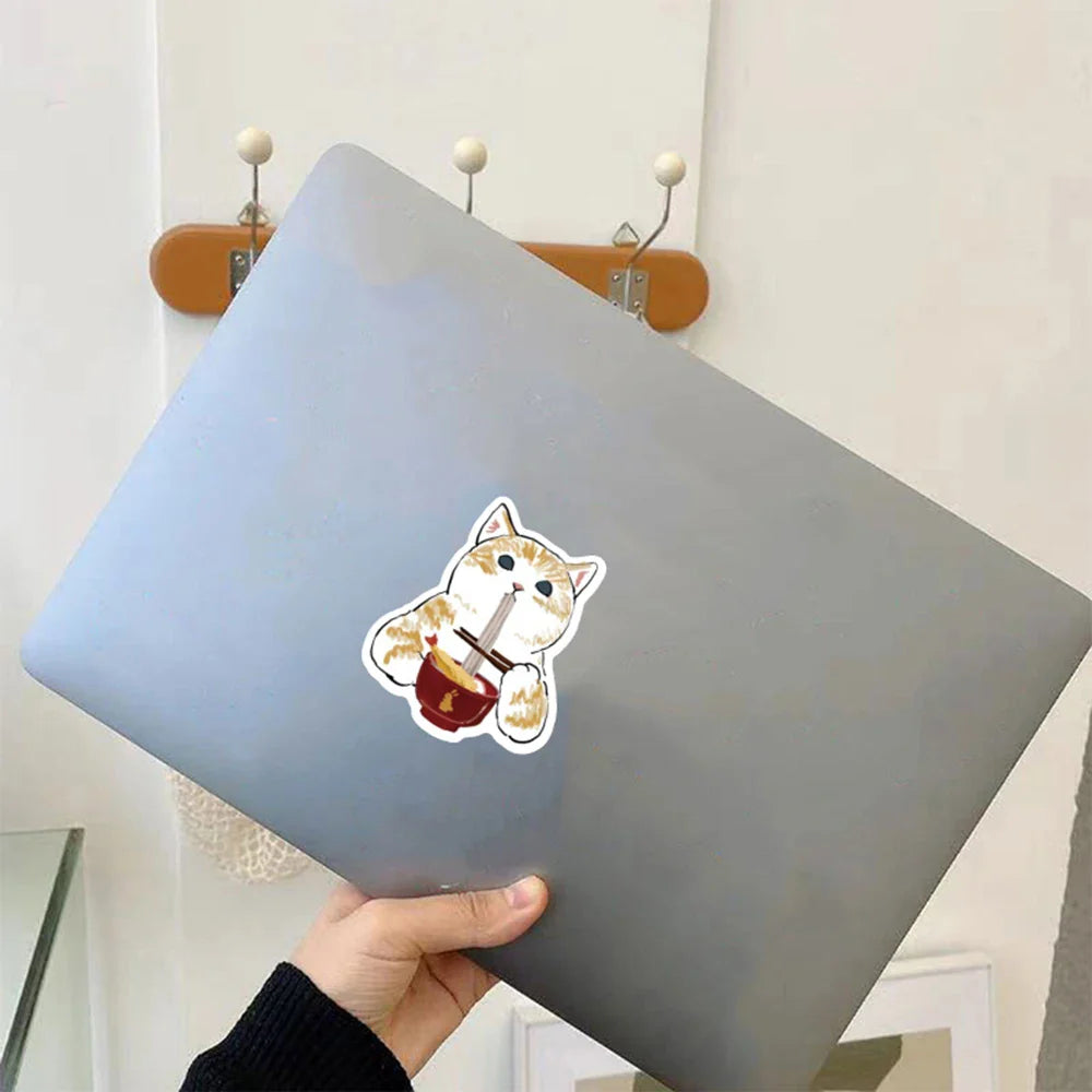 10/30/50PCS Kawaii Cartoon Cat Stickers Funny Cute Decals Decoration For Kids DIY Toys Phone Stationary Guitar Suitcase Sticker (ONLINE ORDER ONLY)