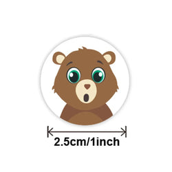 100-500pcs Cartoon Animal Reward Stickers 2.5cm/1inch DIY Decor Perfect For Learning Games Notebook Pad Fridge Gift Seal Labels (ONLINE ORDER ONLY)