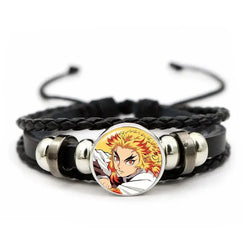 Demon Slayer Bracelet: Tanjiro & Nezuko Leather Charm (ONLINE ORDER ONLY)