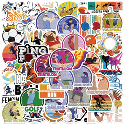 50PCS Sports Stickers Skateboard Car Luggage Motorcycle Laptop Phone Decals Graffiti (ONLINE ORDER ONLY)