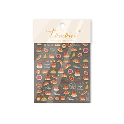 Sweet Cookies Biscuit Snack Delicious Doughnut Savoury Food Bicky Croissant Cheese Pudding Baguette Chic Nail Art Stickers Decal (ONLINE ORDER ONLY)