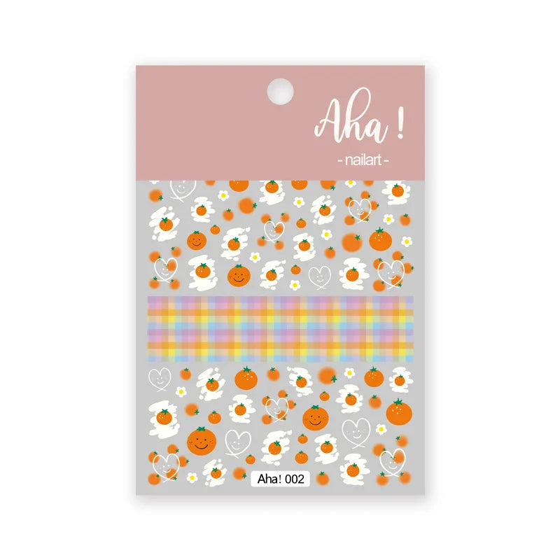 1pc Cute White Cloud Nail Stickers Ultra Thin Nail Art Stickers Self Adhesive Decals Star Moon/Flower/Clouds Kawaii Nail Decals (Online Order Only)