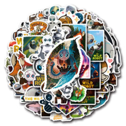 10/30/50PCS The Wild Robot Movie Stickers Funny Adventure Cartoon Sticker Kids Toys Luggage Laptop Phone Guitar Car Bike Decals (Online Order Only)