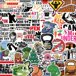 50PCS Sport Fitness Enthusiast Sticker Pack for Teens and Adults DIY Suitcase Guitar Laptop Phone Case and Skateboard (Online Order Only)