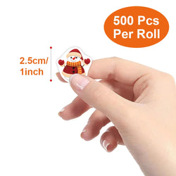 100-500pcs Heterotypic Christmas Themed Animals Stickers 8 Designs 2.5cm/1inch DlY Graffiti Holiday Party Decoration Labels (ONLINE ORDER ONLY)