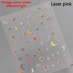 Dreamy Moon Star Cloud Butterfly Starrylight Rhinestone 5D Soft Embossed Relief Nail Art Sticker 3D Decal Decoration Manicure (ONLINE ORDER ONLY)