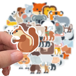 10/52Pcs Cute Cartoon Animal Stickers Motorcycle Luggage Guitar Skateboard Cool Graffiti Sticker for Kid Decal Toys Gift (ONLINE ORDER ONLY)