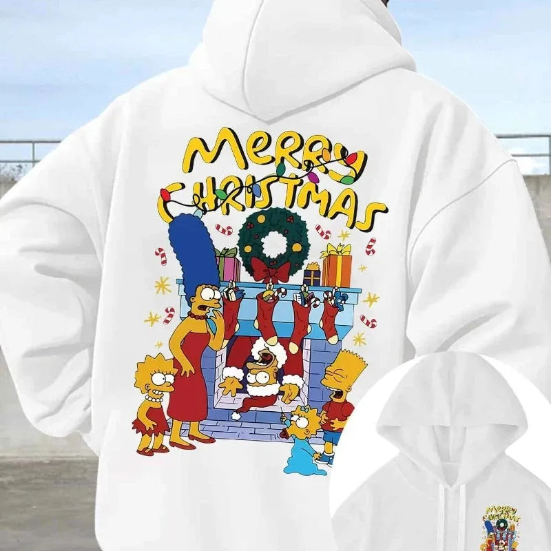 Simpsons Fleece Hoodie - Merry Christmas (ONLINE ORDER ONLY)
