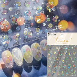 Ocean Elements Starry Sea Shoal of Fish School Water Bubbles Water Bubbles Adhesive Nail Art Decoration Sticker Manicure Decals (Online Order Only)