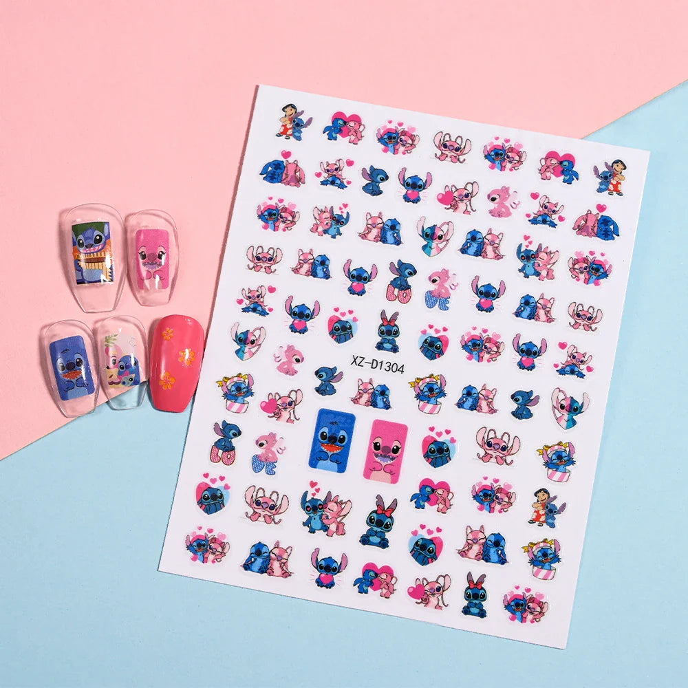 1PCS Disney Mickey Series Nail Stickers Cute 3D Minnie Nail Decorations Valentine's Day Christmas Self-Adhesive Nail Supplies *& (ONLINE ORDER ONLY)