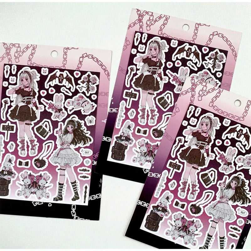 Sweet Cool Campus Girl Series Sticker Scrapbooking DIY Album Decoration Sticker Aesthetic Personalized Kawaii Stationery (ONLINE ORDER ONLY)
